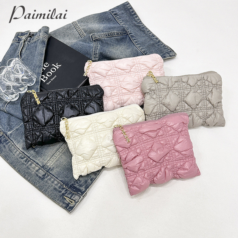 Paimilaikorea กระเป๋าสตางค์ใบเล็กใหม่, กระเป๋าเพชรด้ายปัก