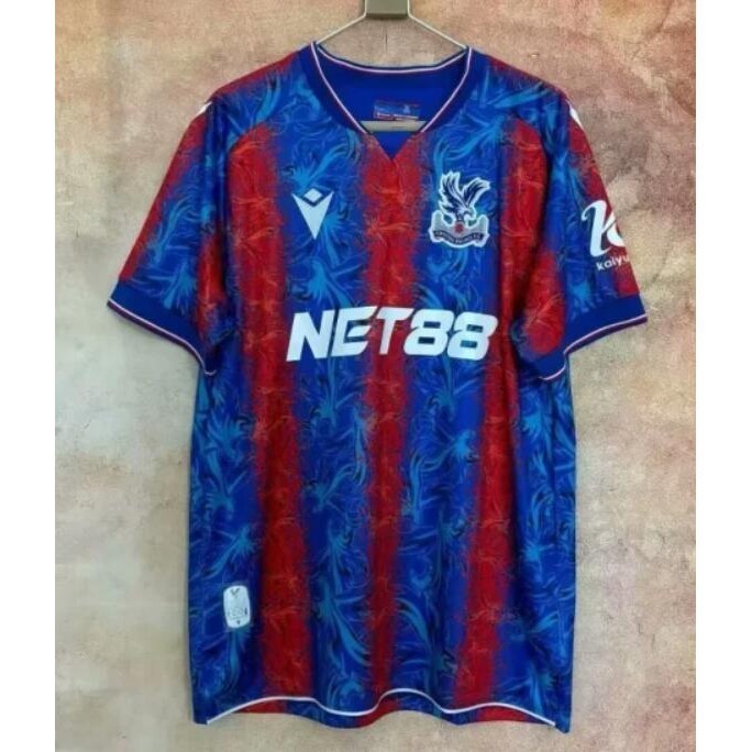 2024-25 Crystal Palace Home เสื้อฟุตบอลคุณภาพสูงผู้ชายเสื้อเวอร์ชั่นพัดลมสั้น