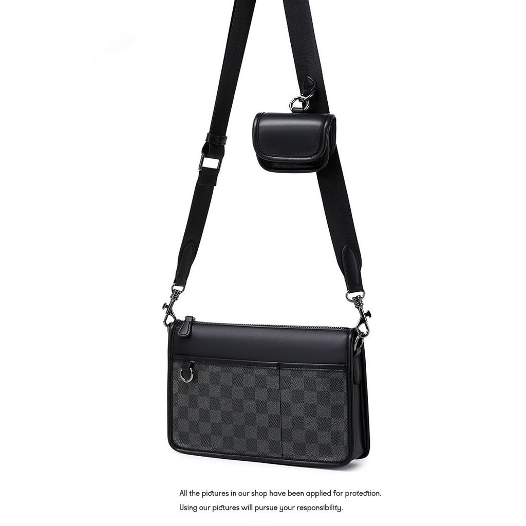 Zara High-End เวอร์ชั่นเกาหลี Cross-Body กระเป๋าผู้ชาย 2024 สไตล์ใหม่ Casual ธุรกิจไหล่กระเป๋า Niche Design กระเป๋าเป้สะพายหลัง Messenger