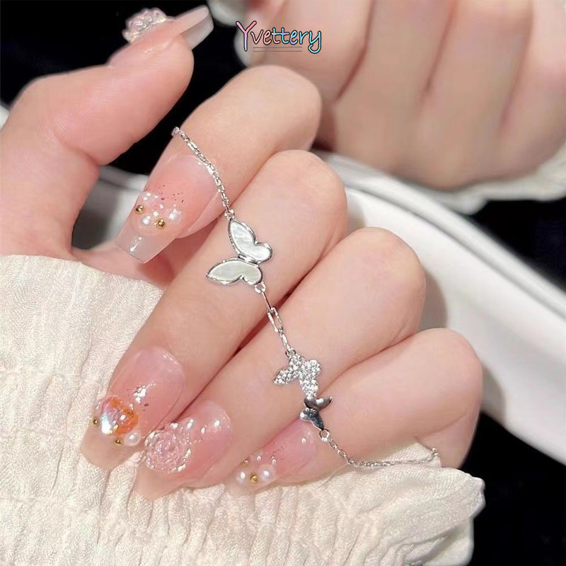 ร้านค้าไทย🔥สร้อยข้อมือs999ผีเสื้อหรูหราInsสไตล์เกาหลีหวานแฟชั่นสําหรับผู้หญิงเครื่องประดับไม่ซีดจาง