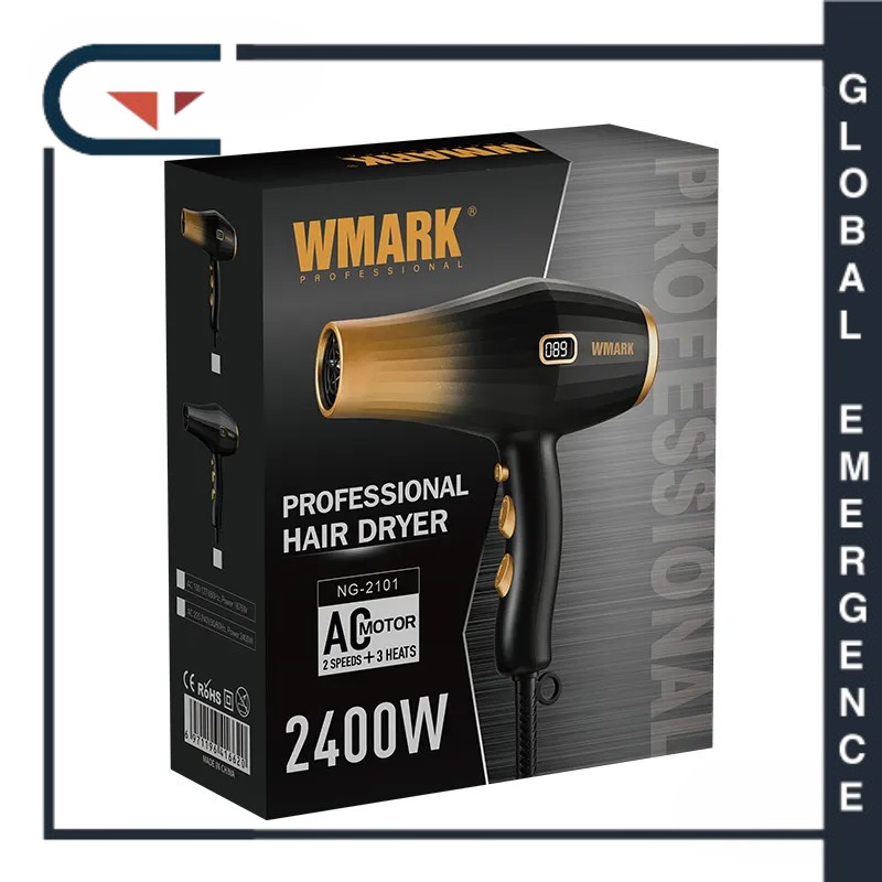 WMark ไดร์เป่าผมมืออาชีพ NG-2101 2400W (สีทอง)