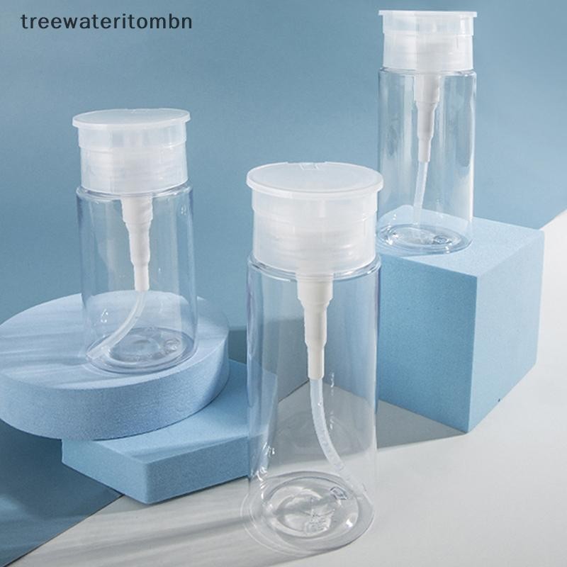 Tt 100/150/200ml แบบพกพาขวดรีฟิลพลาสติกเปล่ายาทาเล็บ Remover แอลกอฮอล์กดของเหลวปั๊มขวด mbn