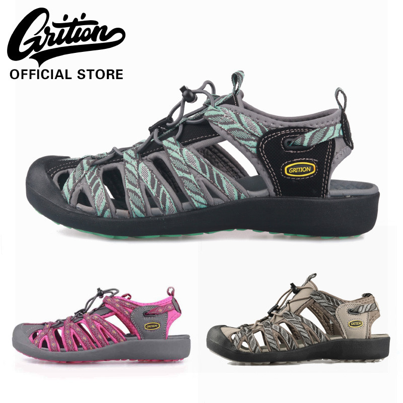GRITION รองเท้าแตะสตรี หุ้มปลาย ระบายอากาศดี สวมใส่สบาย สำหรับออกกำลังกาย ปีนเขา เดินป่า และชายหาด