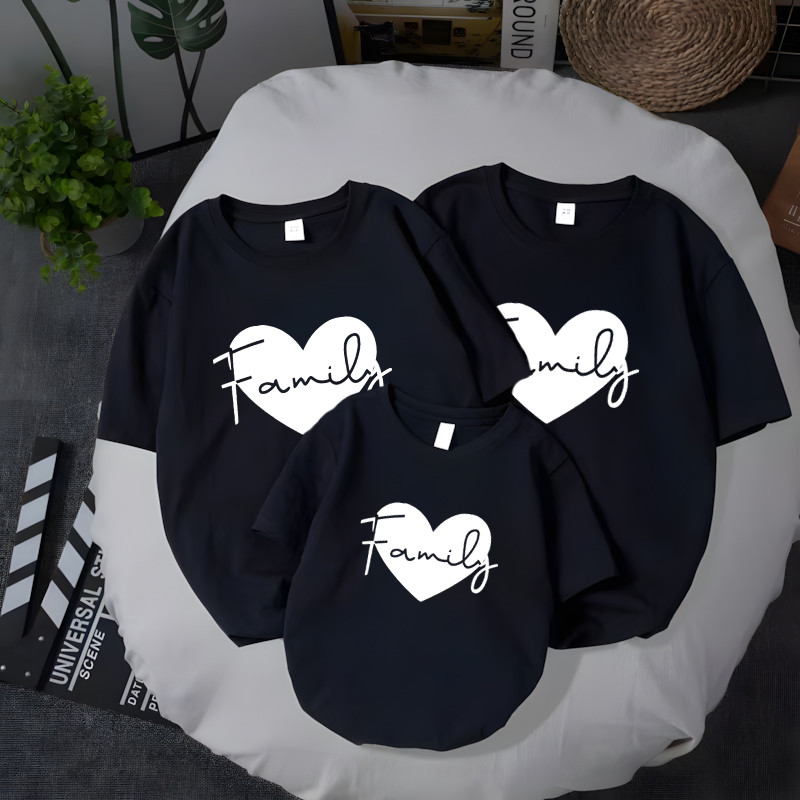 🔥พร้อมส่ง&COD🔥RINA STUDIO เสื้อผ้าพ่อแม่ลูก ชุดครอบครัว- เสื้อยืด FAMILY ผ้าคอตตอนเนื้อนุ่มเท่ๆ เดรสแม่ลูก เซตครอบครัว#2