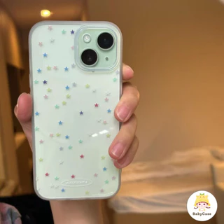 เคสไอโฟน15 11 สำหรับ iPhone 13 11 15 14 12 Pro Max 8Plus 7Plus XR 8 7 14 15 Plus XS X Max SE 2020 ปกอ่อนดาวสดสีสันสดใส