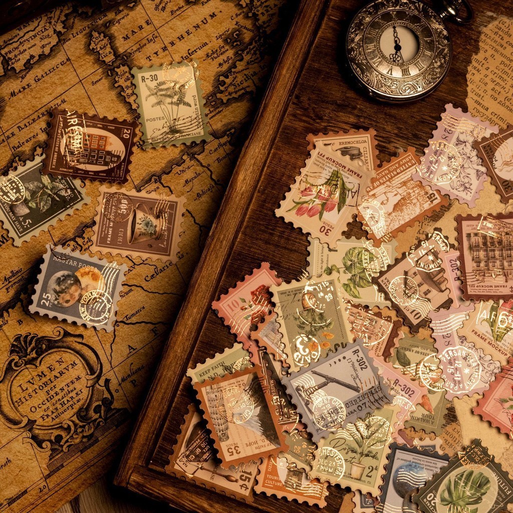 20 ชิ้น Scrapbooking สติกเกอร์ Vintage แสตมป์ Retro โปสเตอร์สติกเกอร์สําหรับ Journaling ขวดน้ําแล็ปท็อปโทรศัพท์ Bullet Journal
