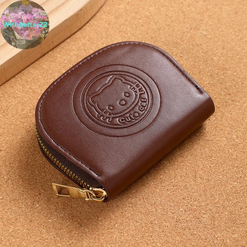 ด้วยดีกว่า Kawaii การ์ตูน HELLO KITTY Retro กระเป๋าสาวแฟชั่นซิป ID กระเป๋ากระเป๋าเก็บน้ําหนักเบา Mini กระเป๋าสตางค์ผู้หญิงของขวัญ TH