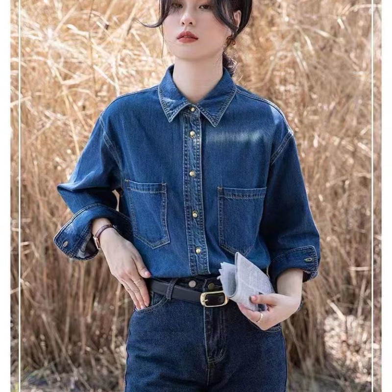 IELGY เสื้อยีนส์ผู้หญิงฤดูใบไม้ผลิใหม่หลวมบางท็อปส์ ราคา ถูกที่สุด ดีลบีเคเค แกลเลอรีภาพที่ 6