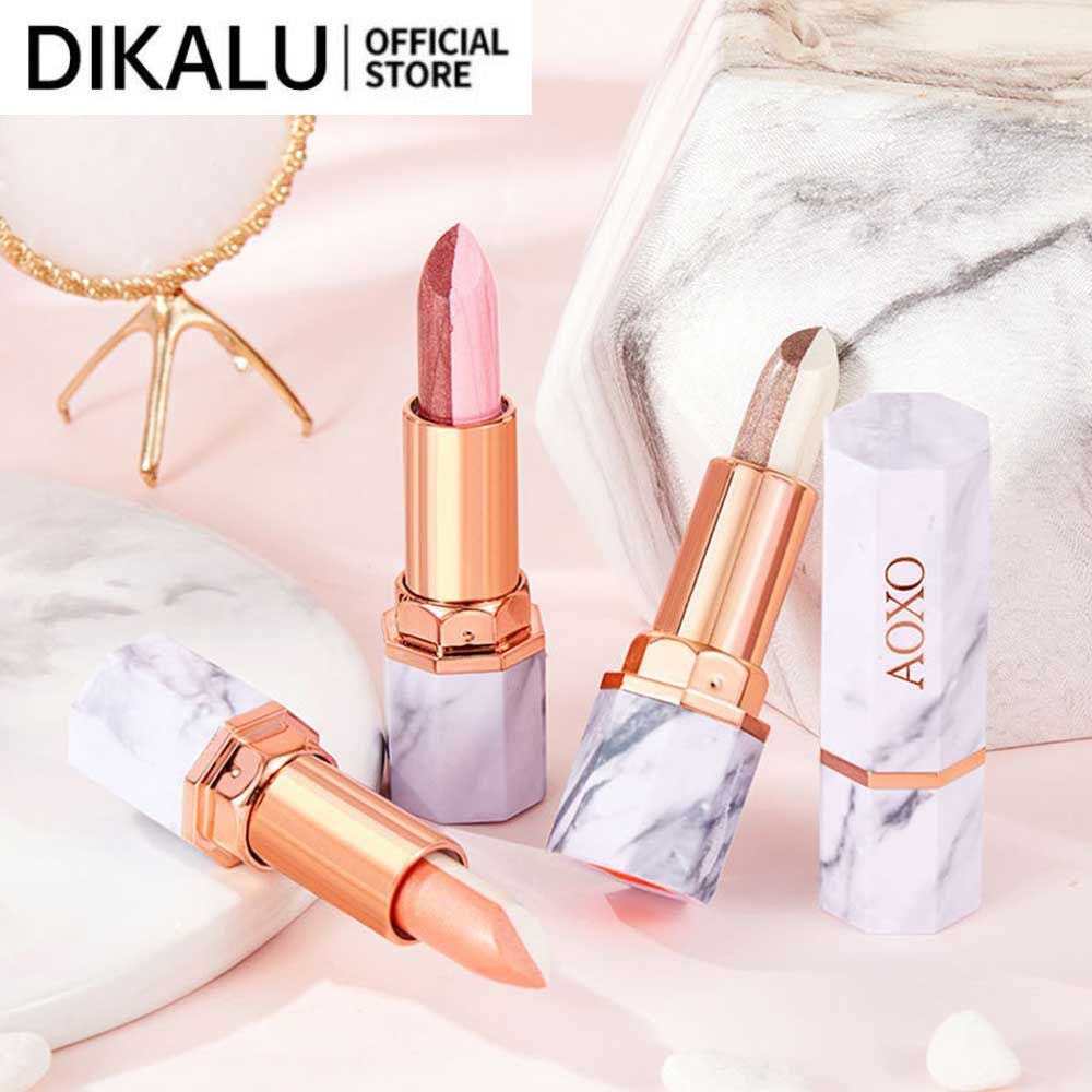 Aoxo Symphony Gradient อายแชโดว์สองสี Stick ชิมเมอร์เล็กน้อย Pearl Earth Color Eye แต่งหน้า Delicate