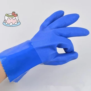 [เอสพี] พีวีซี ถุงมือยางอุตสาหกรรมกันลื่นหนาป้องกันการกัดกร่อนเคมีสวมทนถุงมือป้องกันแรงงานกันน้ํา .