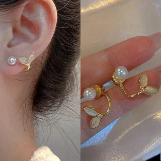 ต่างหูเกาหลีทุกการแข่งขันต่างหูแฟชั่นมุกสีทอง