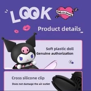 1/2pc Car Air Freshener Air Conditioner Vent น้ําหอม Diffuser หมุนใบพัดกลิ่นหอม Kuromi น่ารักการ์ตูนรถกลิ่นหอมตกแต่งรถอุปกรณ์เสริม