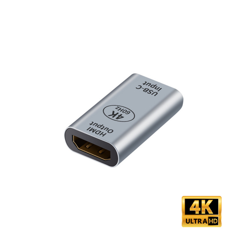 4k @ 60Hz USB Type C อะแดปเตอร์หญิงเป็น HDMI แบบพกพา USB Type C 3.1 อินพุตเป็น HDMI Ouput Converter