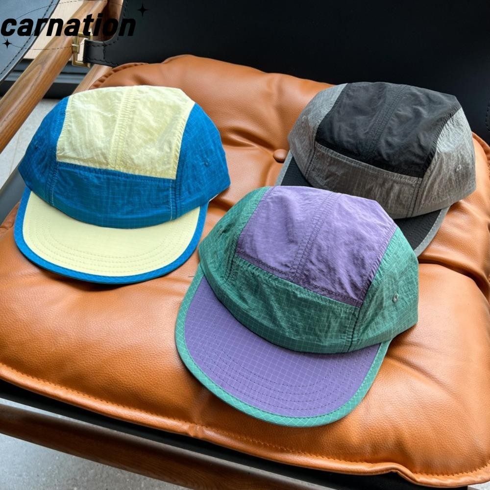Carnation Splicing หมวกเบสบอล, หมวกบังแดดแห้งเร็วแบบปรับได้, กันน้ํา 5-Panel หมวก Snapback แบบบางสไตล์ญี่ปุ่น