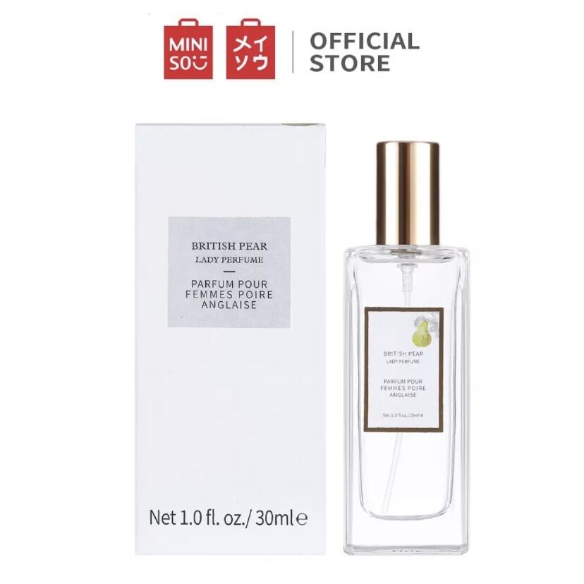 (ขายดีทีสุด) MINISO น้ำหอมผู้หญิง รุ่น British Pear Lady Perfume 30 ML ( น้ำหอม Miniso ) แท้100% จาก Shop