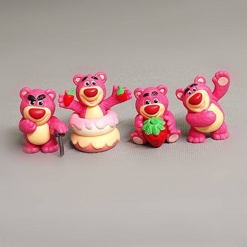 4 Toy Story Strawberry Bear Cute Bear Doll DIY Patch Material Baking Cake Topper Anime Accessories 8