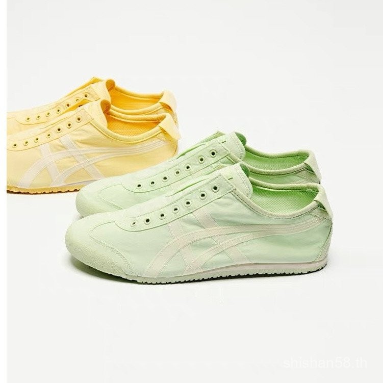 ขายด่วน Onitsuka MEXICO 66 SLIP-ON สบาย ลำลอง กันน้ำ ดูดซับแรงกระแทก ทนทาน รองเท้าวิ่งต่ำ