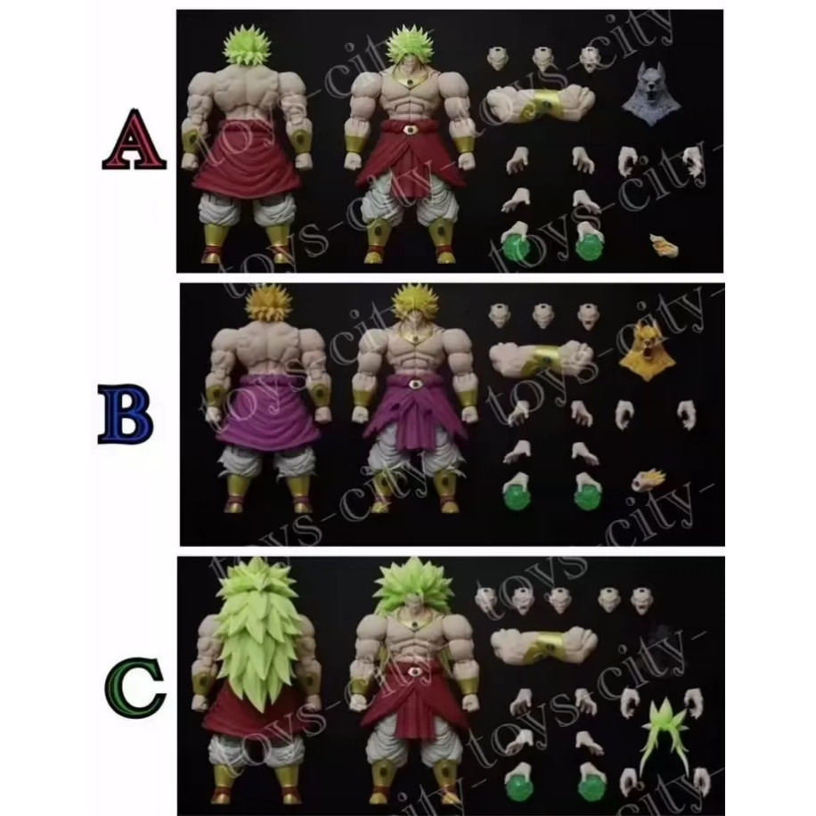 Kong Model Beast God Broly B010L Standard Edition, B011L Battle Damaged Edition, B012L Long Hair Edi