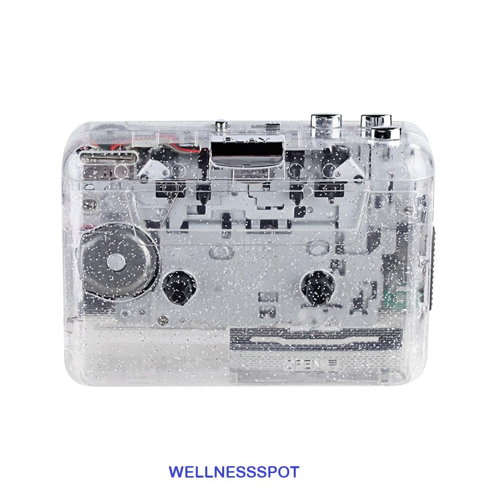 เครื่องเล่นเทปคาสเซ็ต WELLNESSSPOT, Fidelity สองช่อง, พอร์ต USB2.0 แบบพกพา แปลงเทปเป็น Mp3