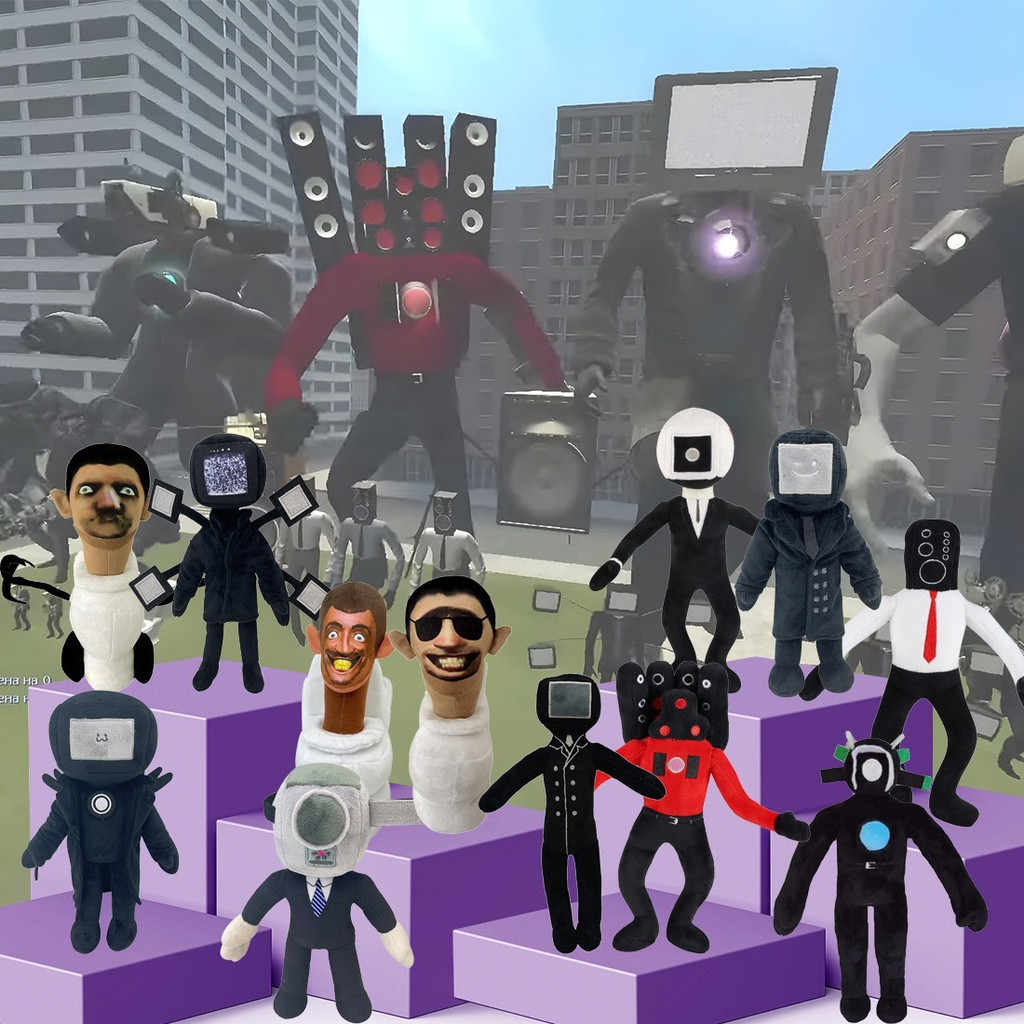 พร้อมส่ง🎉Skibidi Toilet ตุ๊กตา ตุ๊กตายัดนุ่น Skibidi Toilet บล็อกของเล่น Speakerman bosses ของเล่นสํ