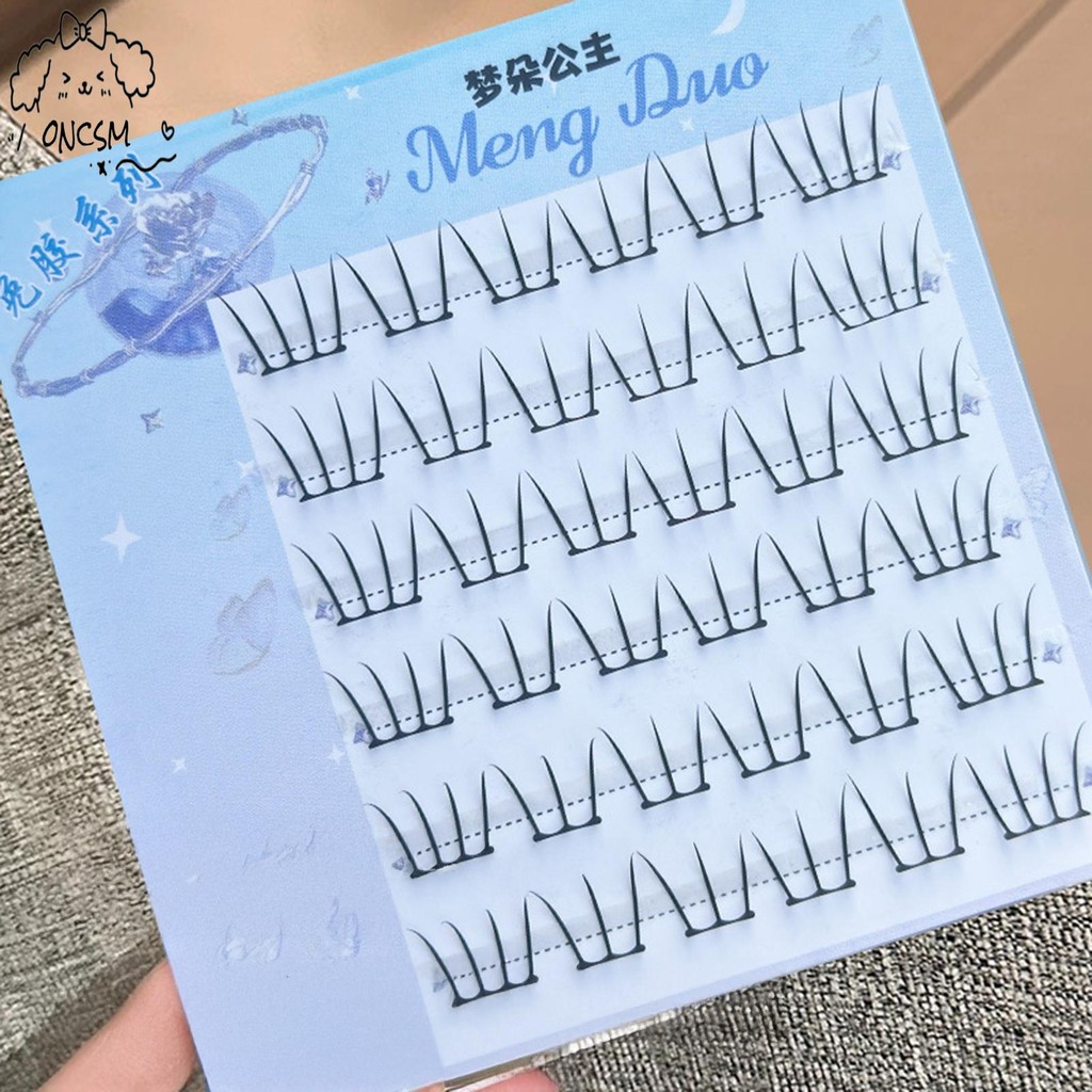 Dense Press on Lash Clusters Thin Band DIY อะนิเมะ Lashes สําหรับทํางานวันเกิดงานปาร์ตี้และการเดินทาง