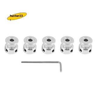 5pcs อลูมิเนียม Timing Belt Pulley 20 ฟัน Bore 5 มม.กว้าง 6 …