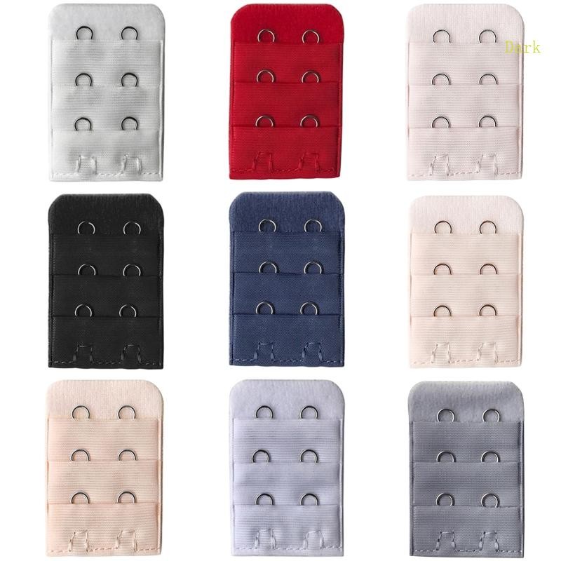 Dark Womens Soft สบาย Elastic Bra Extender สายรัดขยาย 2 ตะขอ 3 แถว Band