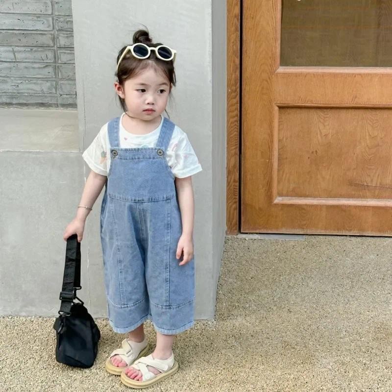 เด็กทารก Jumpsuit Boy Casual Denim Overalls Jean Bib กางเกงเด็กทารก Overalls ฤดูใบไม้ร่วงสาวชุดเสื้อผ้าเด็ก