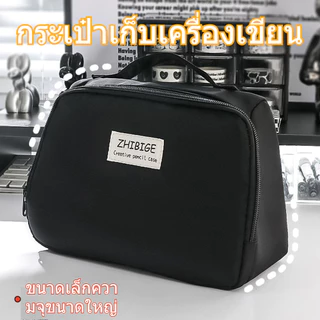 กระเป๋าใส่ปากกาสิ่งทอความจุสูงหลายชั้นแบ่งสไตล์ญี่ปุ่นที่เรียบง่ายสำหรับนักเรียนเครื่องเขียน