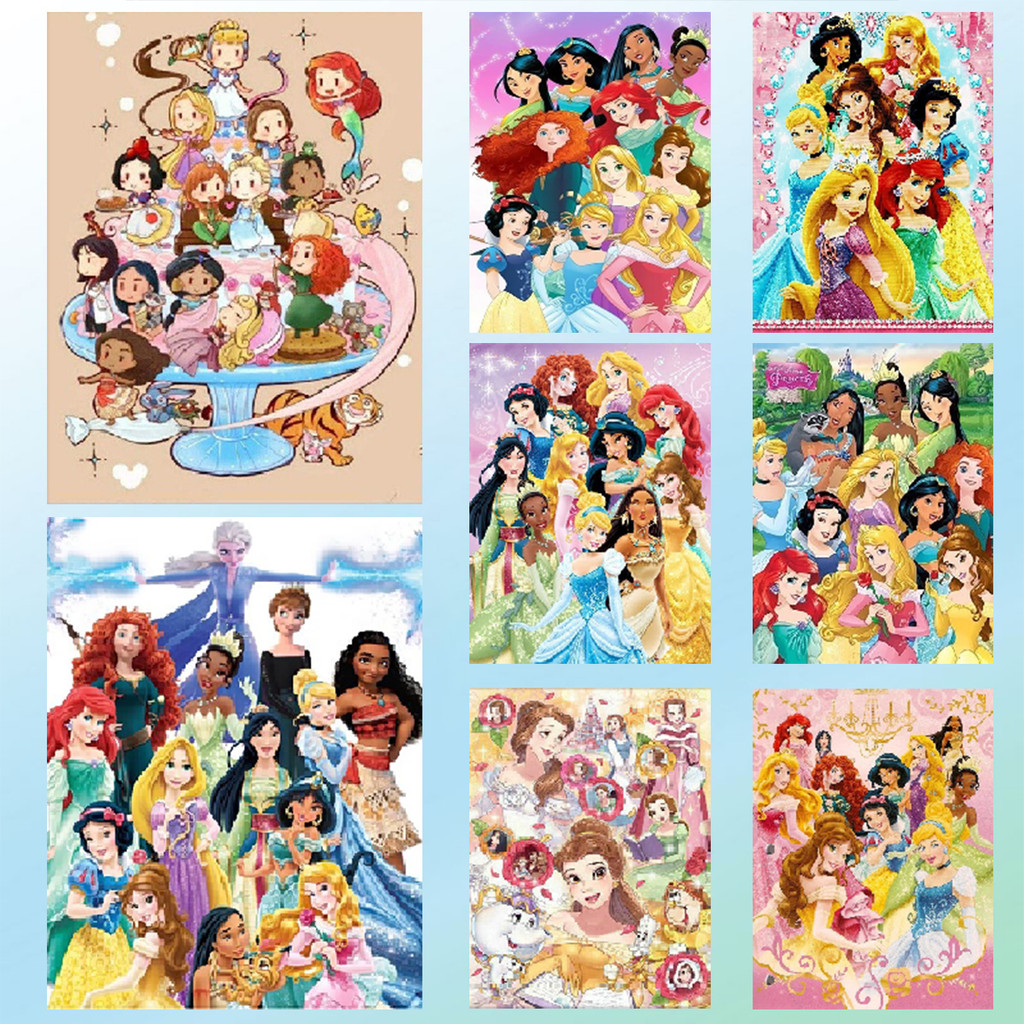 Diamond Painting 5D DIY DISNEY เจ้าหญิงดิสนี่ย์II ครอสติสคริสตัล 5 มิติ ภาพติดเพชร WxH 30x40 cm