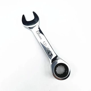 จัดส่งจากประเทศไทยBLOOMZO 1 ชิ้น Stubby ประแจเดี่ยว, 72 ฟัน 6-19 มม. Ratchet Socket Spanner, ด้ามสั้นเหล็ก Reversible Combination Nut Repair เครื่องมือ