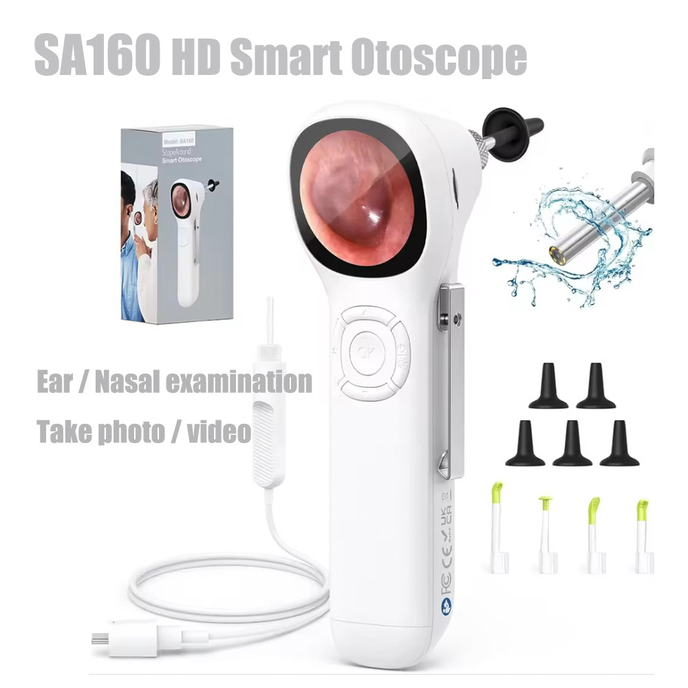 Otoscope หน้าจอ IPS 720p HD สมาร์ทภาพหูกล้องหูขอบเขตเครื่องมือกําจัดขี้ผึ้ง