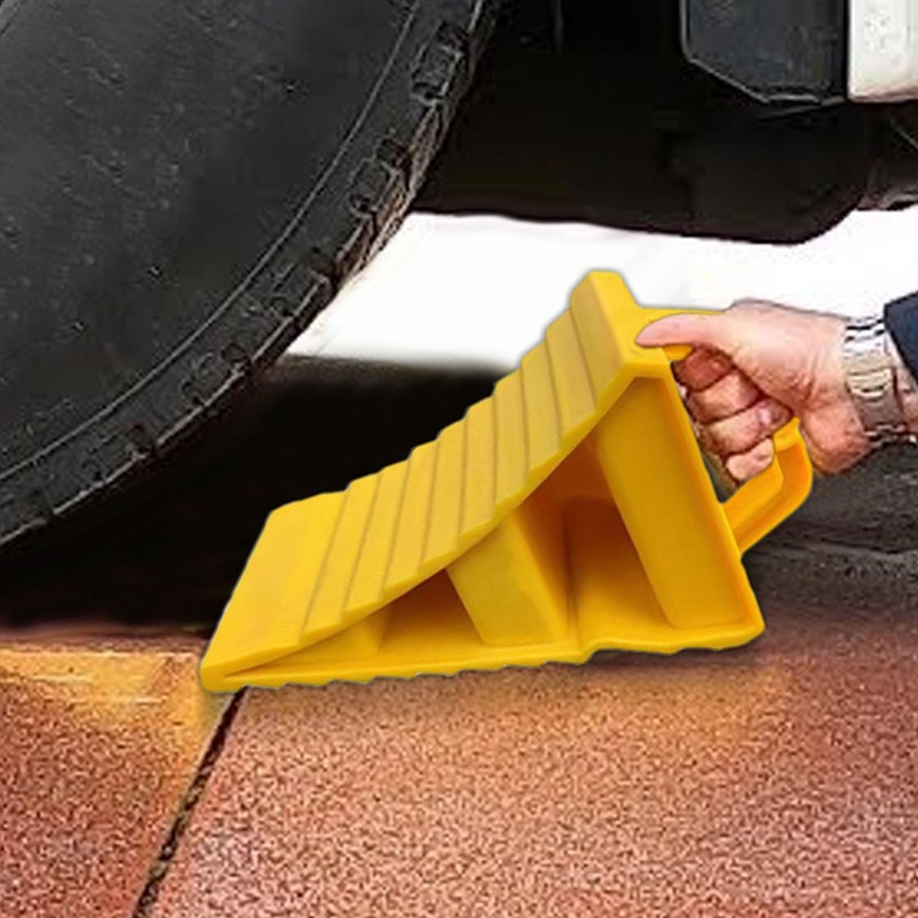 Universal Heavy Duty ล้อรถ Chock พลาสติก ABS ที่จอดรถ Stopper/ที่จอดรถ Limiter/รถที่จอดรถบล็อกยาง / 