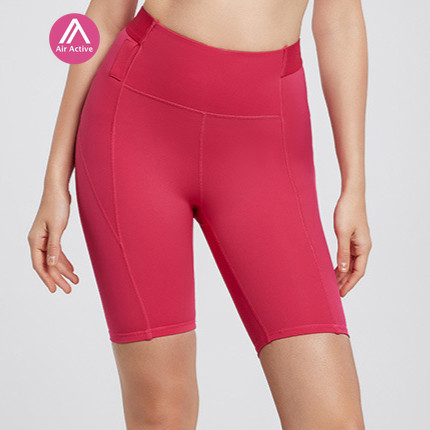 Airactive Leisure  Yoga Sports Shorts High Waist Belly Control Back Zip Pocket 7A Antibacterial Crot