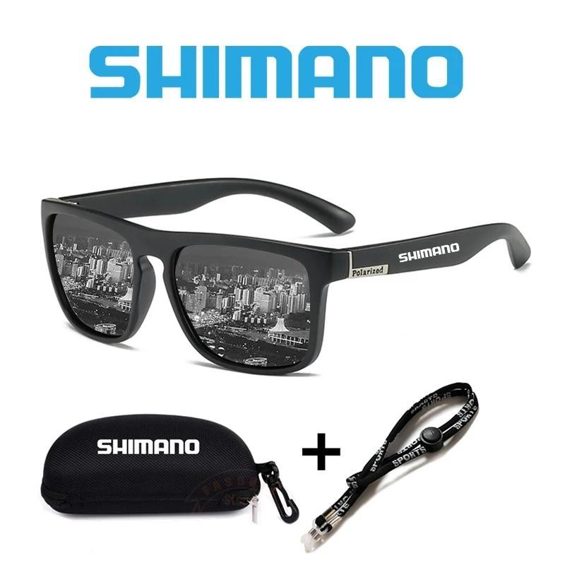Shimano กลางแจ้งขี่จักรยานปีนเขาผู้ชายผู้หญิงแว่นตาโพลาไรซ์ย้อนยุคขับรถกีฬาตกปลาแว่นกันแดด ยูวี400