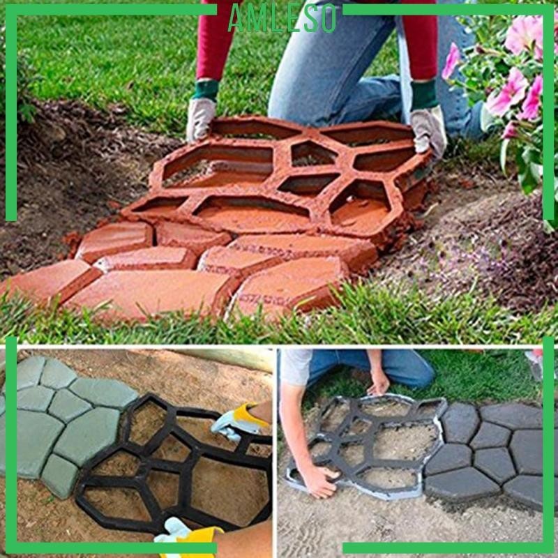 [Amleso] แม่พิมพ์ทําคอนกรีต สําหรับทางเท้า ทางเดิน ทางเท้า ลานบ้าน สนามหญ้า - รูปที่ 4
