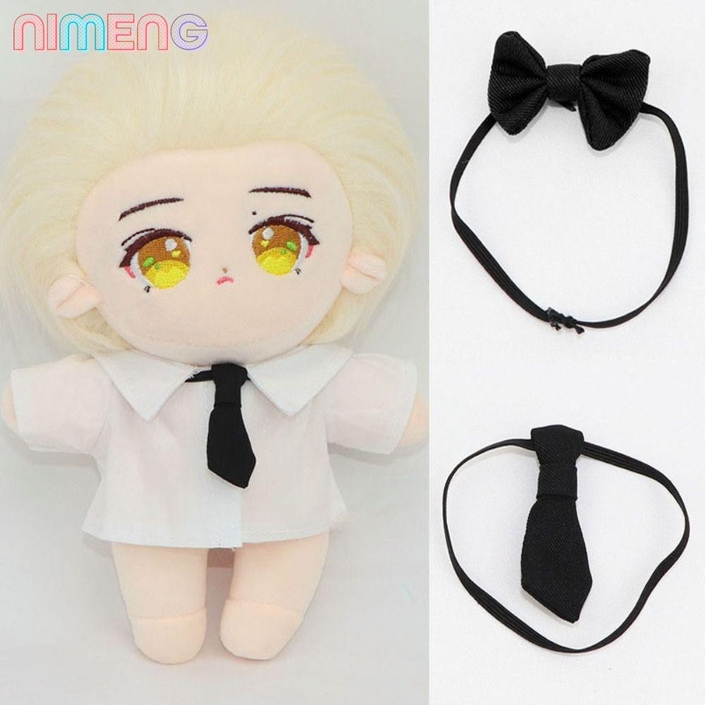 Nimeng เนคไทโบว์ เสื้อผ้าตุ๊กตาแฟชั่น สีดํา 2 สไตล์ DIY 1/11 OB11 ตุ๊กตา 1/12 Bjd