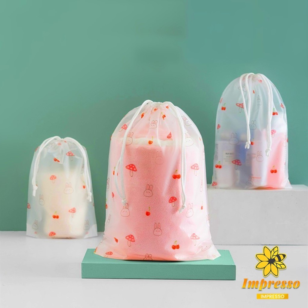 Impresso กระเป๋าเก็บเครื่องสำอาง ลายการ์ตูน  กระเป๋าหูรูด กระเป๋าใส่เครื่องเขียน / Multi Purpose Bag