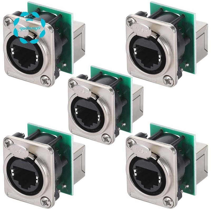 [quehenp9] ซ็อกเก็ตแชสซี อีเธอร์คอน RJ45 D-N8FDP RJ45 Feed Pass Panel Mount Jack D Series Cat5 RJ45 