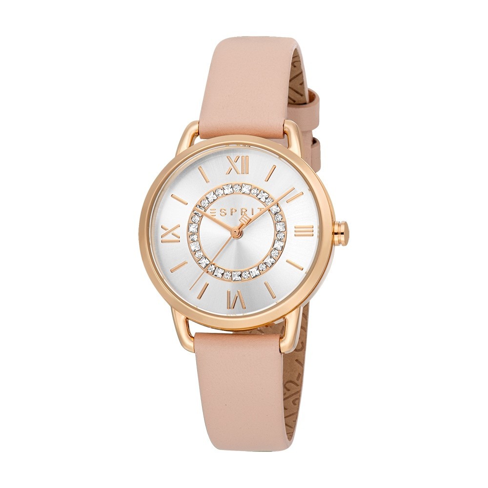 Esprit นาฬิกาข้อมือ คอลเลคชั่นใหม่ สีชมพู รุ่น ES1L418L0035 สายหนัง นาฬิกาข้อมือผู้หญิง นาฬิกาข้อมือผู้ชาย