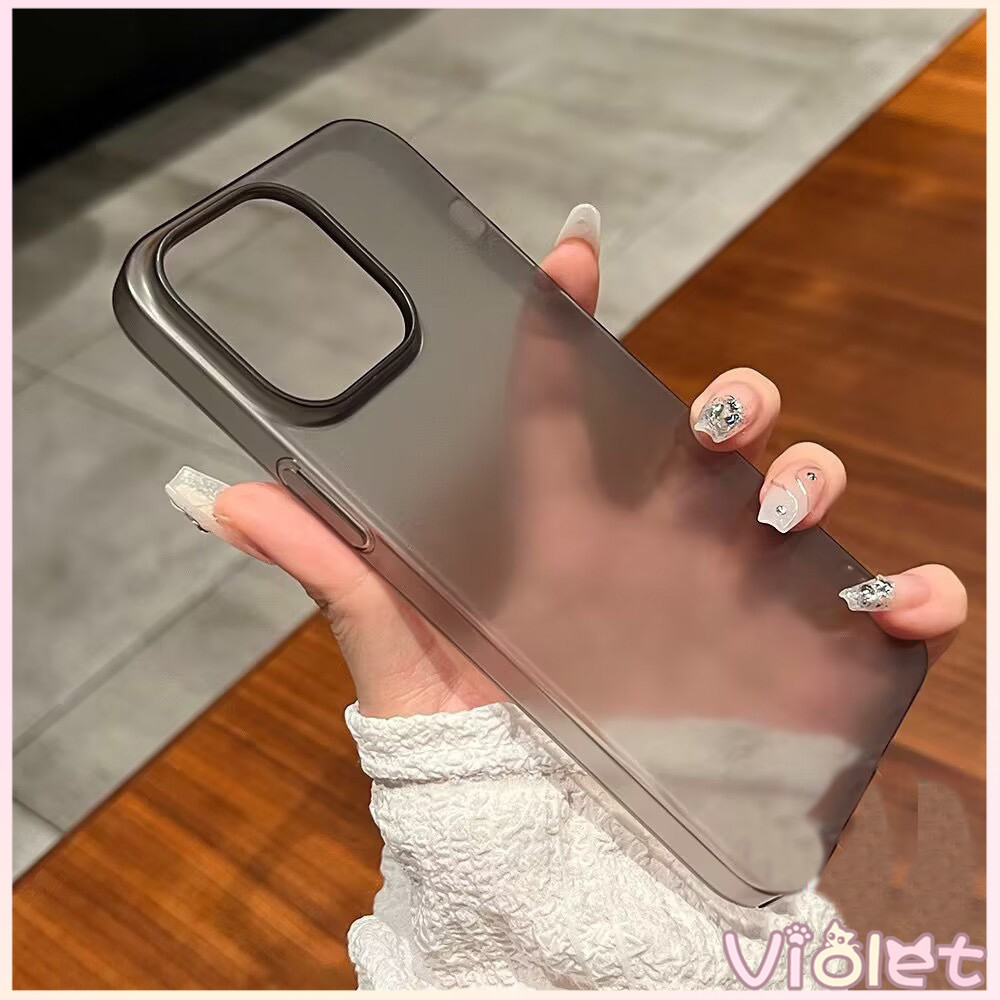 เคสโทรศัพท์มือถืออะคริลิคใส แบบแข็ง เนื้อแมตต์ กันกระแทก ปิดด้านหลัง เรียบง่าย14 15 16iPhone14 ProMax11 12 12pro13ProMax