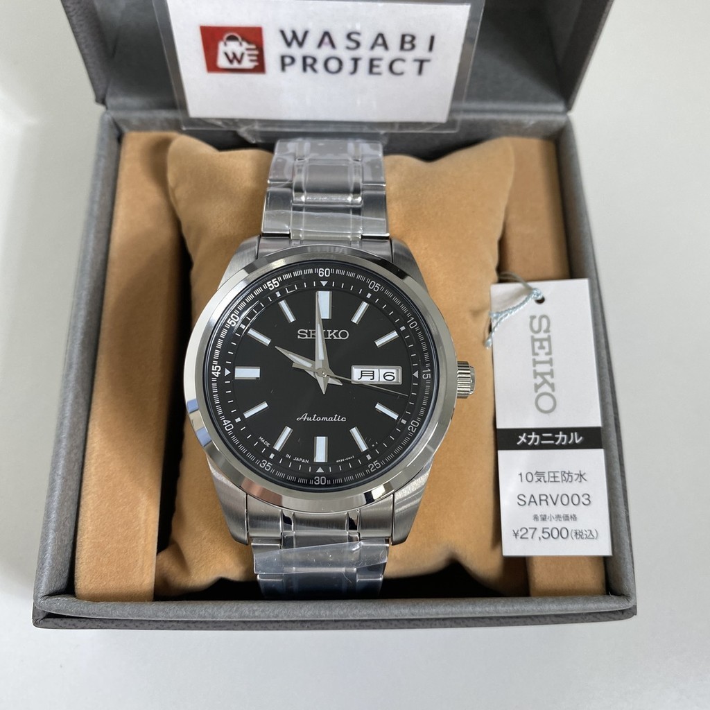 [Authentic★Direct from Japan] SEIKO SARV003 Unused Automatic Hardlex Black SS Analog Men Wrist watch JAPAN นาฬิกาข้อมือ