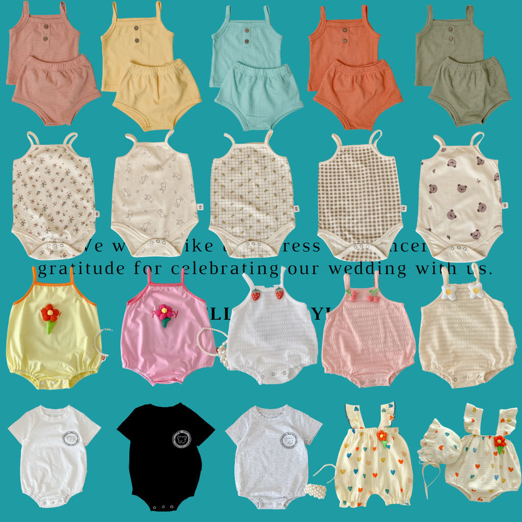 [พร้อมส่ง] ชุดจั๊มสูท หลากหลายตัวเลือก น่ารัก สําหรับเด็กทารกแรกเกิด