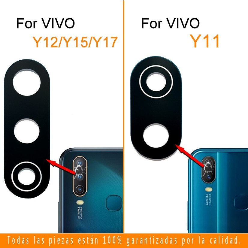 Wnm สําหรับ VIVO Y11 Y12 Y15 Y17 Y19 ด้านหลังกล้องด้านหลังฝาครอบเลนส์สําหรับ VIVO Y11 พร้อมกาวเปลี่ย