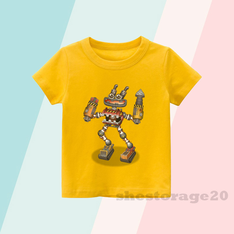 เสื้อยืด พิมพ์ลายตัวอักษร EPIC WUBBOX EARTH ISLAND MY SINGING MONSTERS สําหรับเด็ก