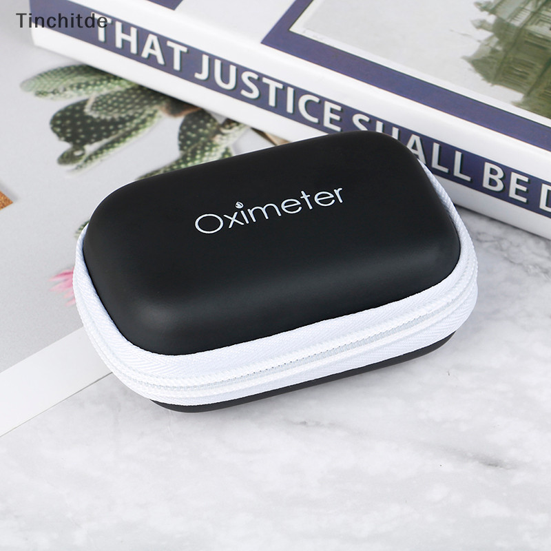 [ Tinchitde ] Pulse Oximeter Monitor Finger Pulse Oxymeter Digital Oxygen Meter Zipper Bag [ Preferred ]