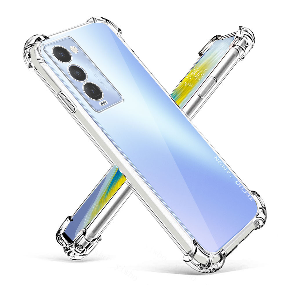 สําหรับ Tecno Camon 18 Premier กรณี Clear กันกระแทกซิลิโคนนุ ่ ม TPU สําหรับ Tecno Camon 18P Coque บน Camon18 / 18P CH6 CH7 เคสโทรศัพท ์