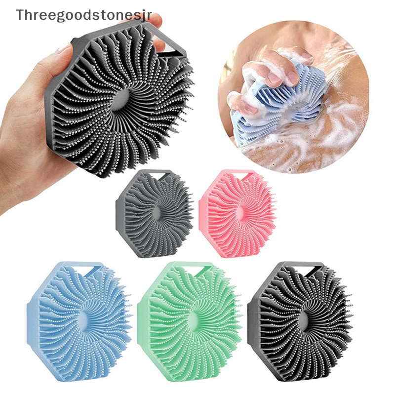 Tgst ซิลิโคน Body Scrubber แปรงอาบน ้ ํา Ergonomic Handle แบบพกพาอาบน ้ ํานวดทําความสะอาด Exfoliag JR