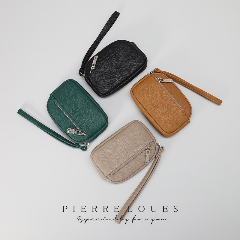 แฟชั ่ น High-end ผู ้ หญิงกระเป ๋ าแบบพกพา PU ข ้ อมือซิปเหรียญกระเป ๋ าความจุขนาดใหญ ่