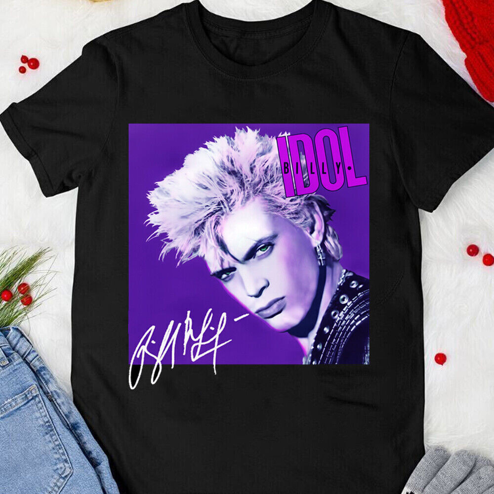 Billy Idol T-Shirt Billy Idol Whiplash Smile Song Cotton Shirt Men